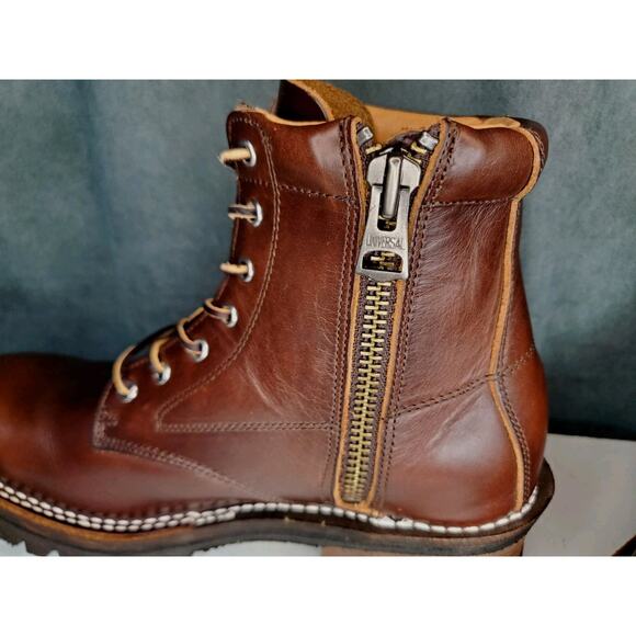 Slow Wear Lion Handmade in Japan Ultra High End Zip/Lace Up Leather Boots US 7 E - Picture 12 of 15
